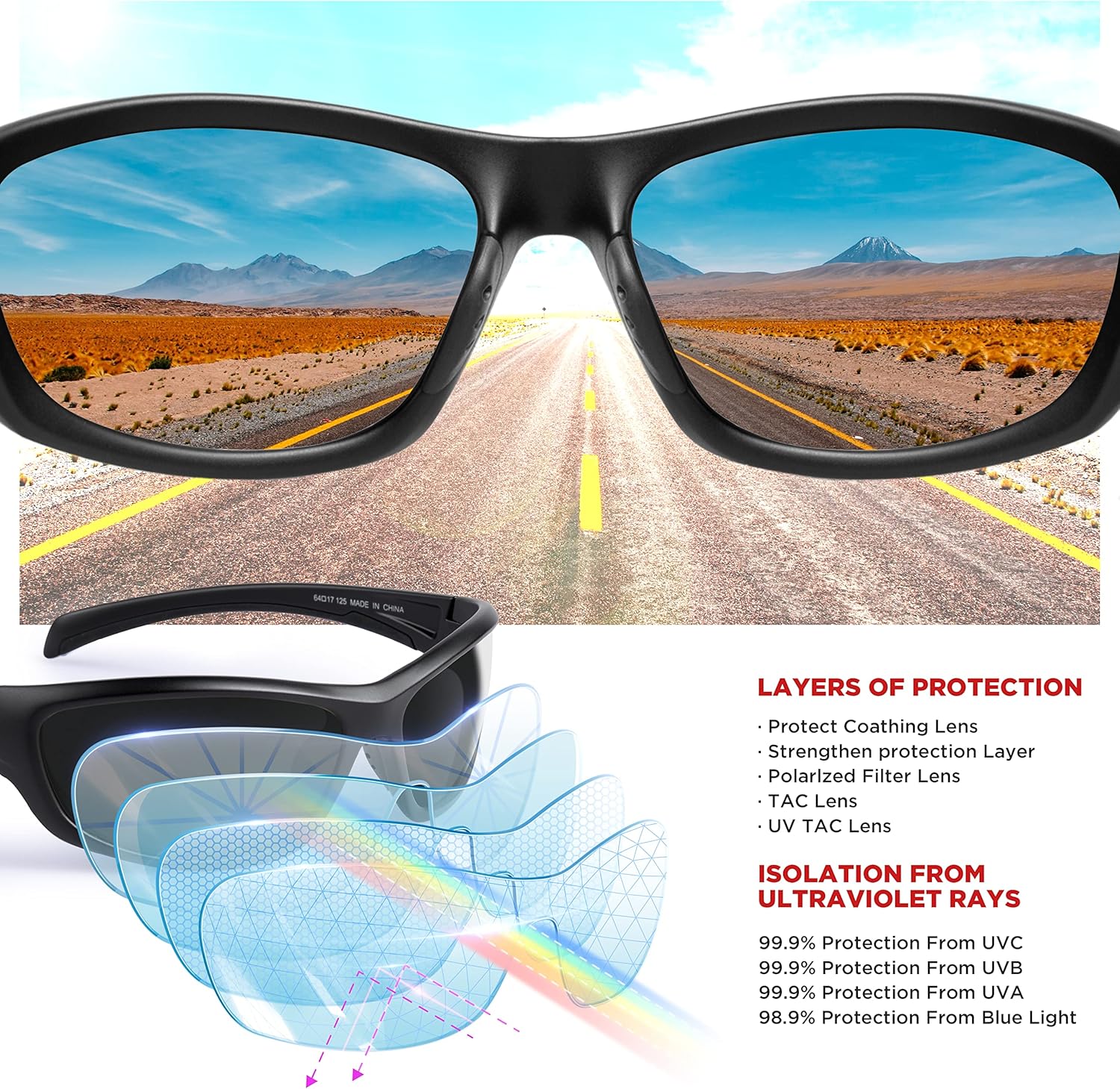 Thumbnail 3 de RIVBOS RB832 Polarized sports sunglasses
