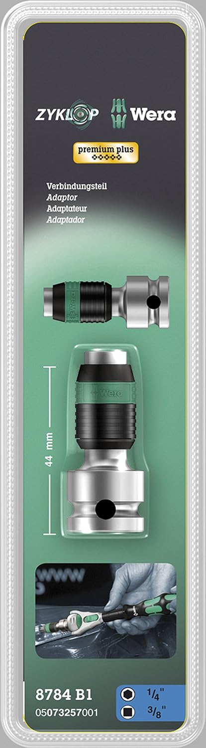 Detalle 2 de Wera Zyklop 8784 B1 adattatore 3/8", 44 mm