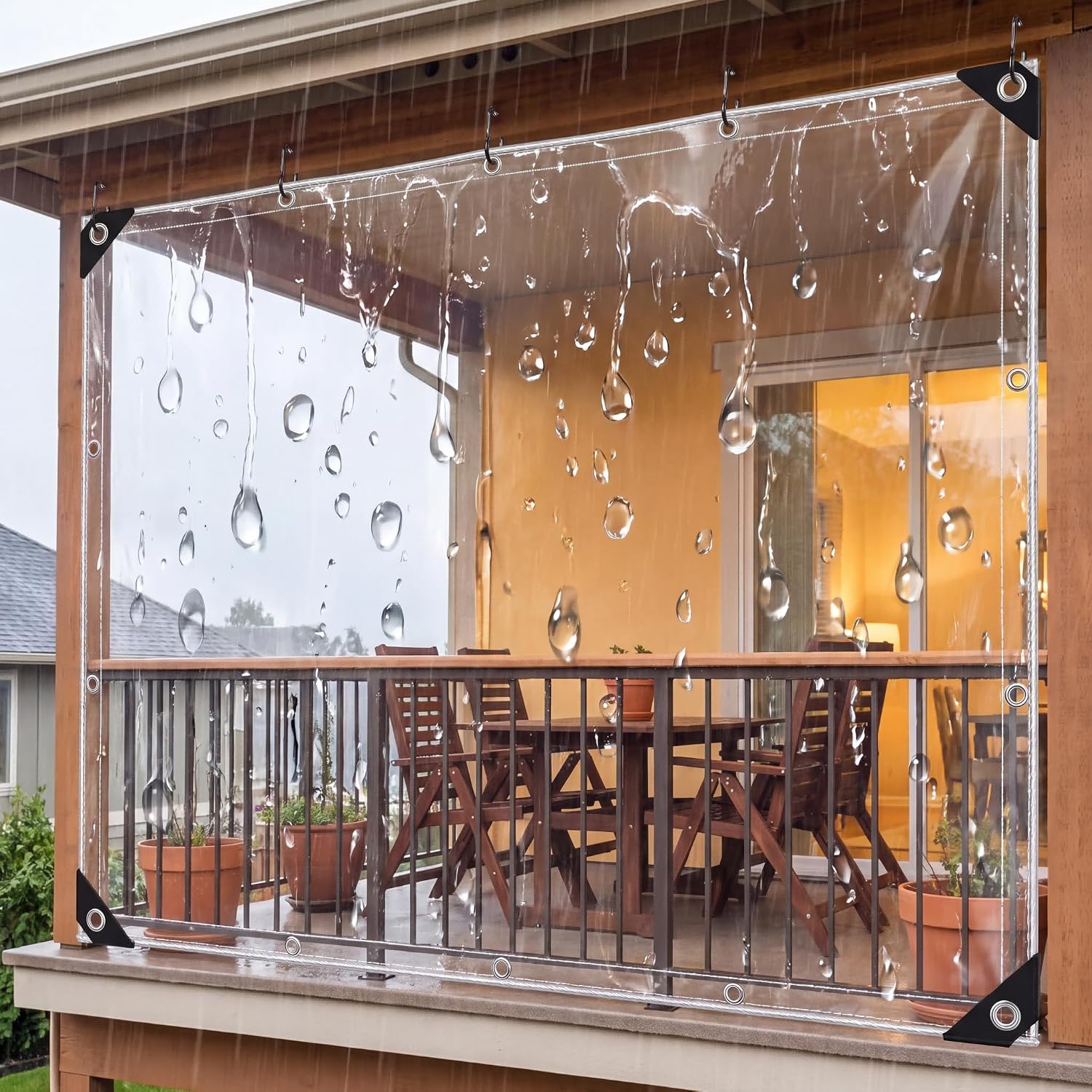 Detalle 2 de GQZGGXX Clear Vinyl Tarp 0.35mm