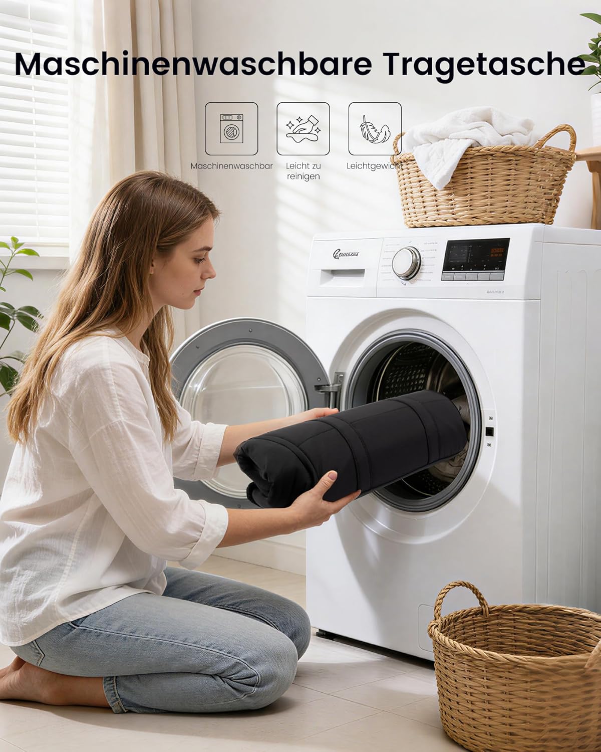 Thumbnail 4 de LOVEVOOK Laptoptasche Damen für 15,6 Zoll – große Puffer/Shopper-Tote für Uni, Business & Alltag