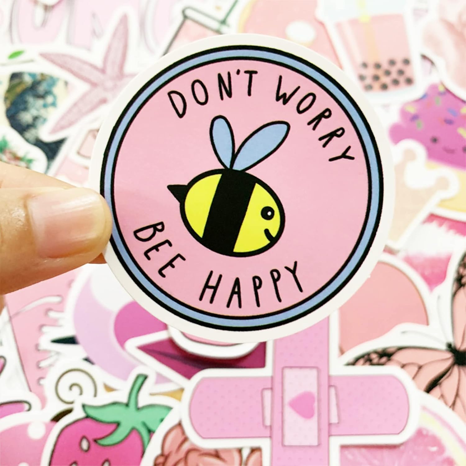 Detalle de Stickers Aesthetic Pack 100 Sheets Cute VSCO Neon Girls – Waterproof Vinyl Decals