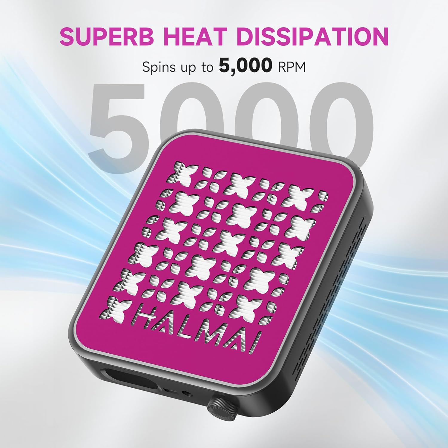 Thumbnail 3 de HALMAI Collettore di polvere per unghie – aspirazione 800 Pa, motore brushless 5000 giri/min, HEPA riutilizzabile
