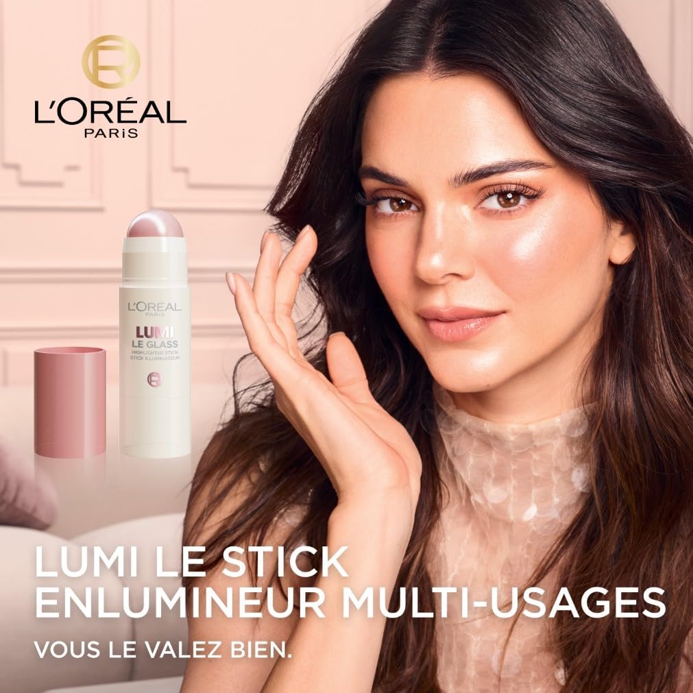 Detalle 2 de L’Oréal Paris Lumi Glass Highlighter Stick 635 Golden Couture – Glow discret, multi-usage