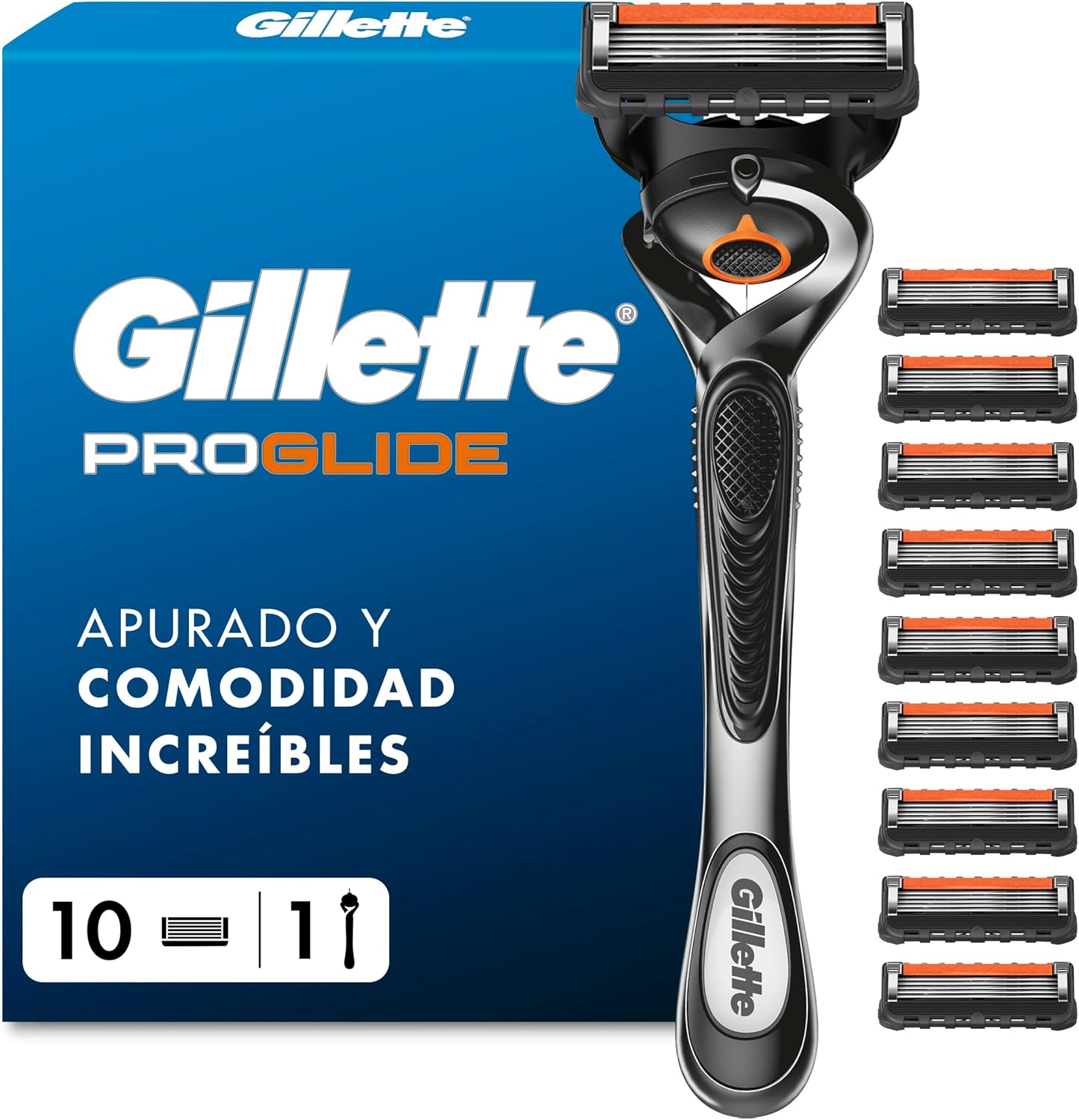 Detalle de Gillette ProGlide 10 recambios cuchillas 🪒