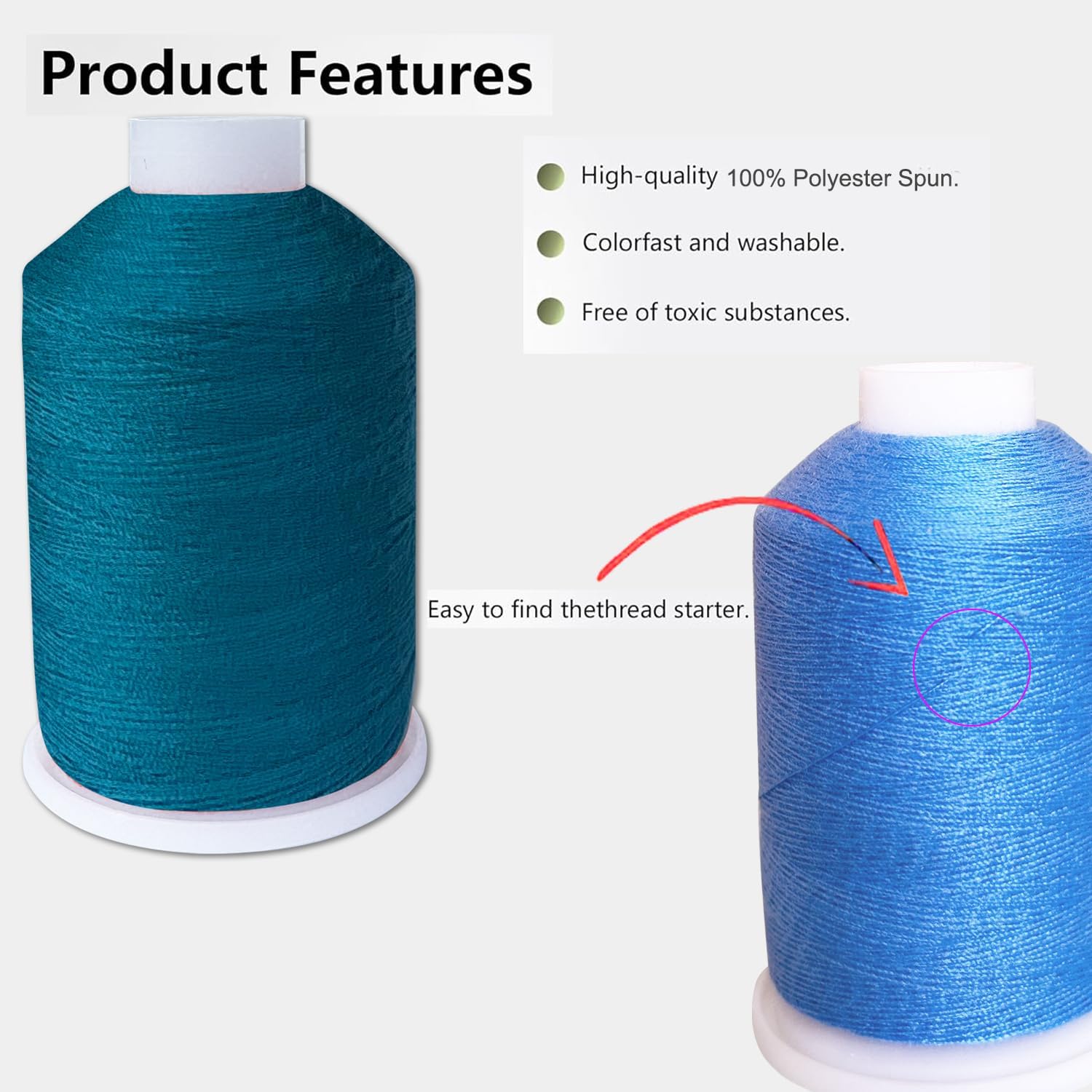 Detalle de MOYYON Polyester Sewing Thread
