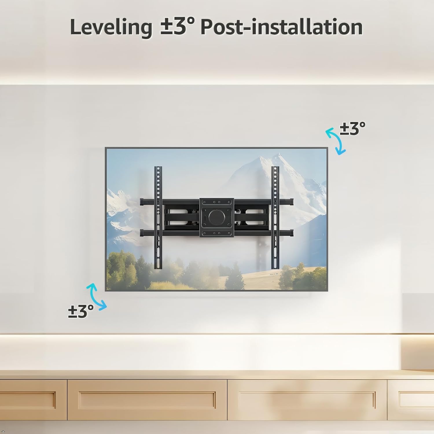 Thumbnail 6 de MOUNTUP Full Motion TV Wall Bracket for 37–82 Inch TVs (Heavy Duty, Dual Arms, Swivel & Tilt) with Uploads up to 50kg