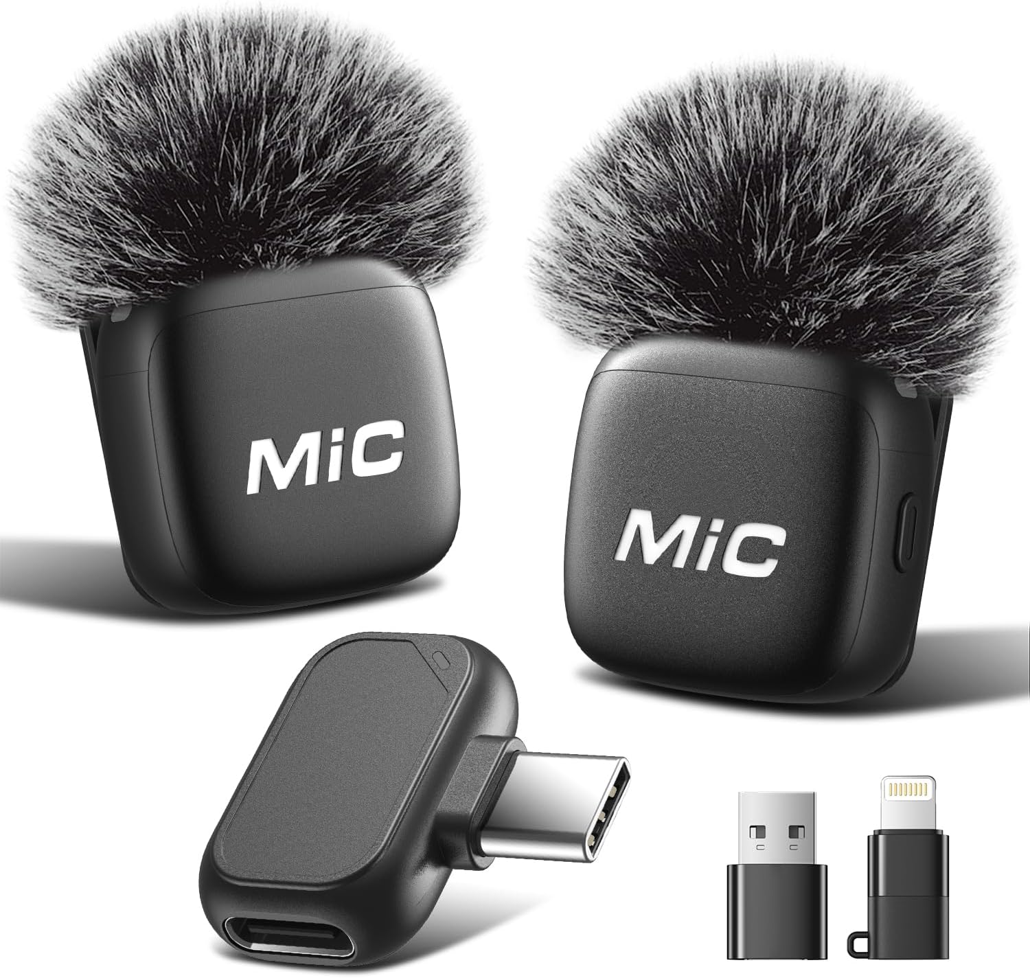 Detalle de WARM BOX WB-WLMJN1-WHITE Wireless Lavalier Microphone, 2-Pack with Noise Reduction