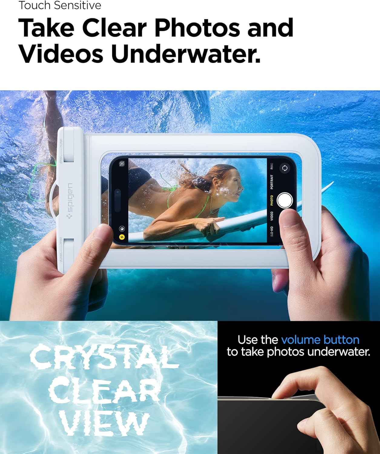 Thumbnail 3 de Spigen Aqua Shield lot de 2 pochettes étanches universelles certifiées IPX8 (jusqu’à 8,2") – Blanc