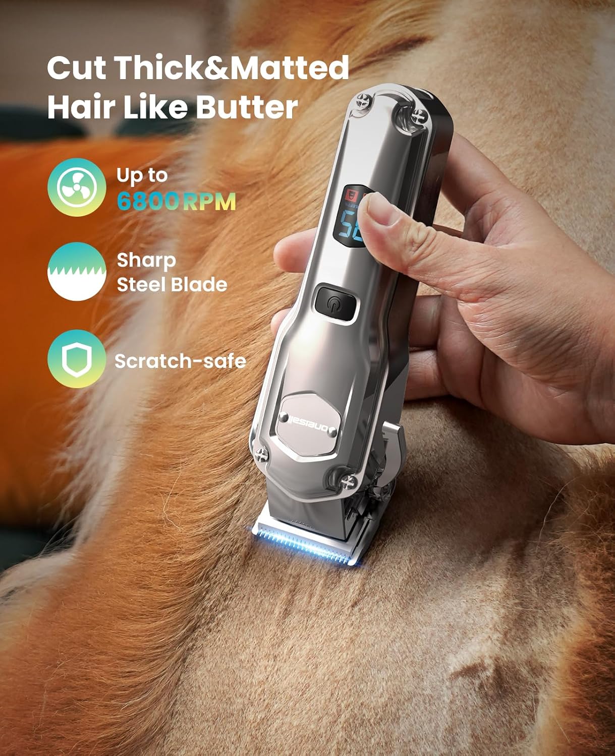 Detalle 2 de oneisall PC15 Dog Grooming Kit 4-in-1 for thick hair ✂