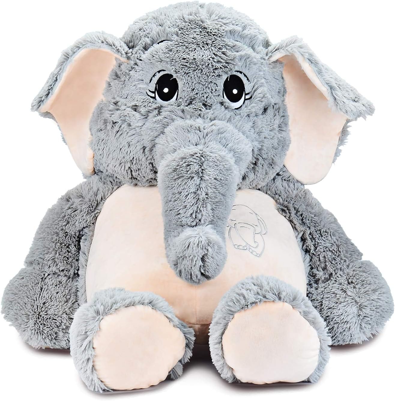 Thumbnail 4 de IKASA Giant Elephant Plush Toy (Grey, 100cm) – Big, Soft and Lovingly Durable