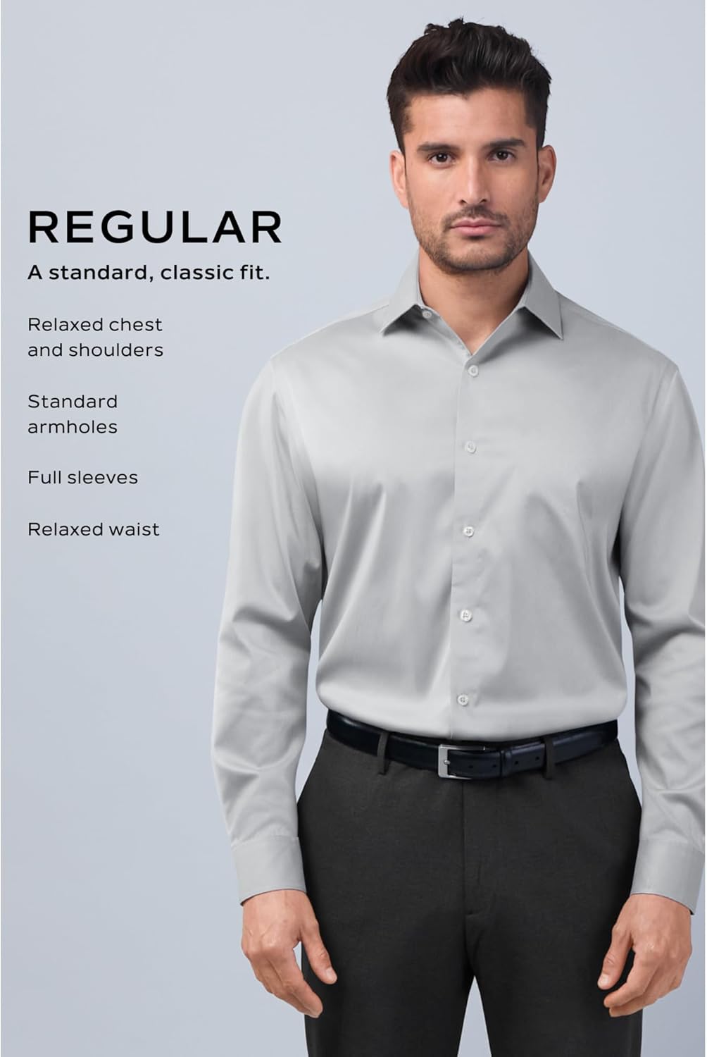 Thumbnail 5 de Van Heusen Men’s Regular Fit Poplin Solid Dress Shirt