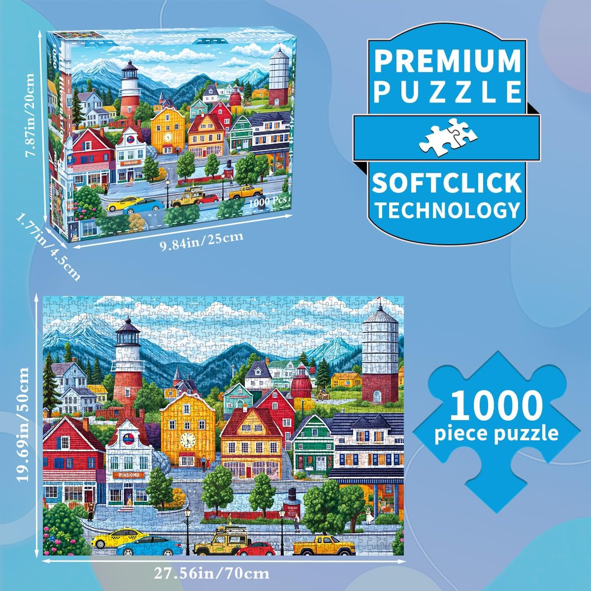 Thumbnail 2 de Adult jigsaw puzzle, 1,000 pieces