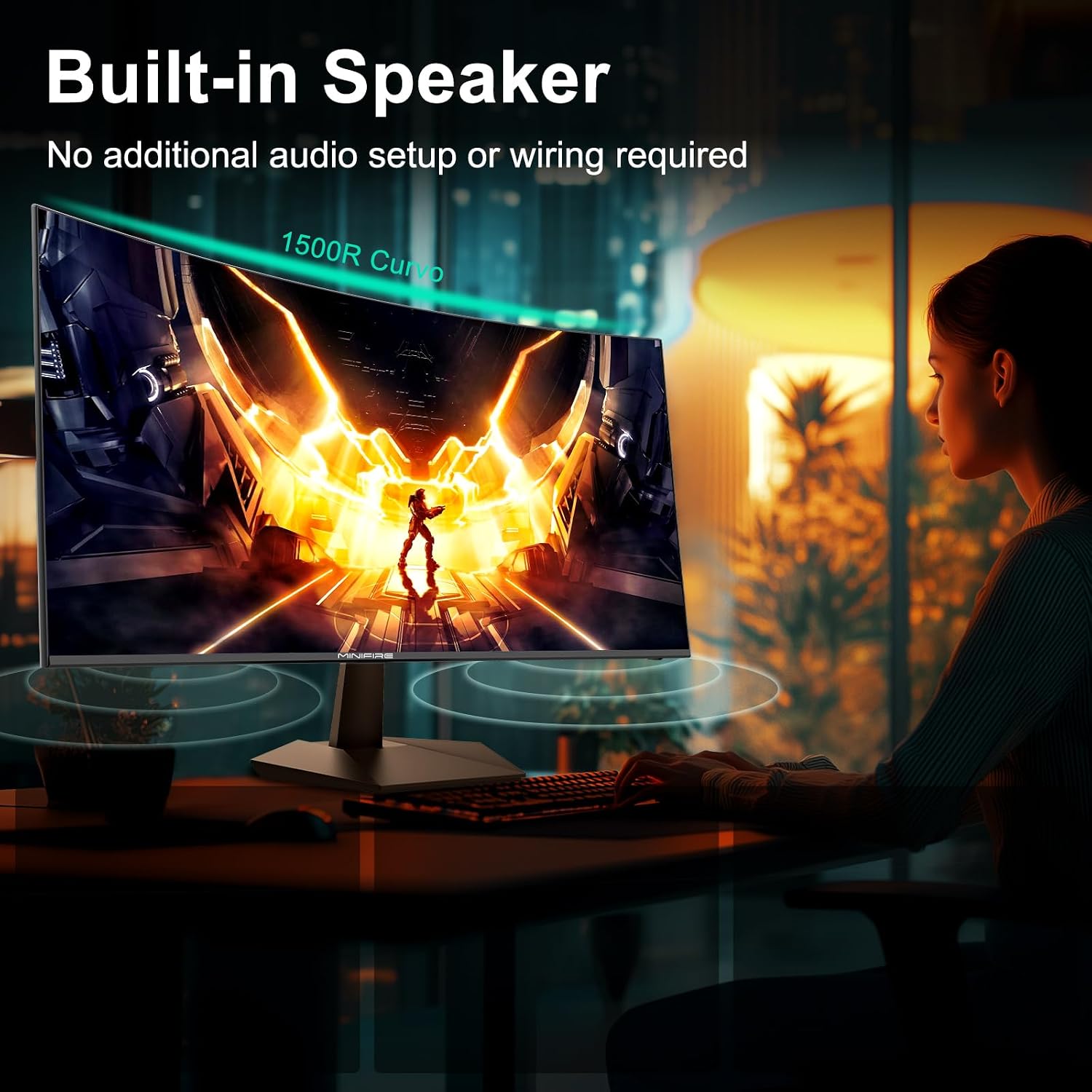 Detalle de Minifire curved 120Hz monitor, 27 inch
