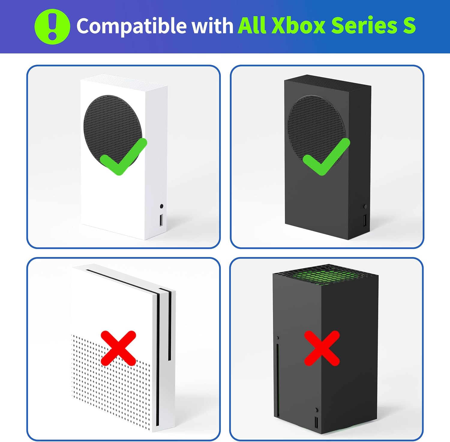 Detalle de Wall Mount for Xbox Series S – Ventilated Metal Console Holder with Silicone Protection