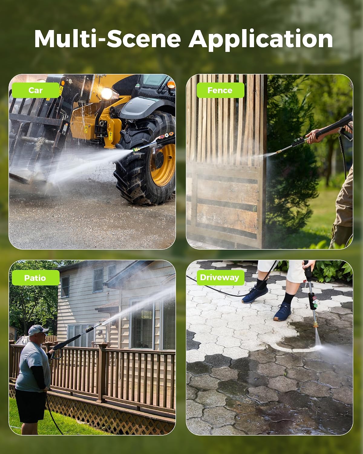 Detalle de 2026New ETOOLAB Electric Pressure Washer: 160Bar, 450L/H – robust, portable power for cars and outdoors