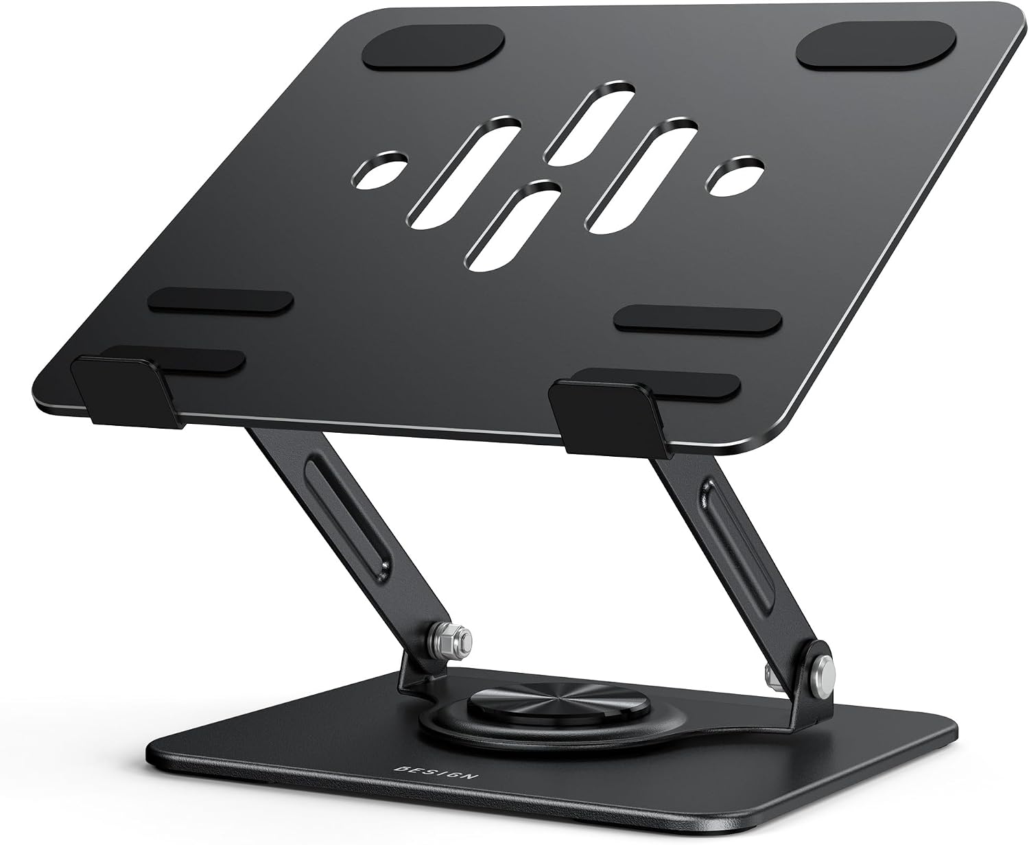 Detalle de BESIGN LS11-Black Laptop Stand, 360° Swivel, Adjustable and Foldable