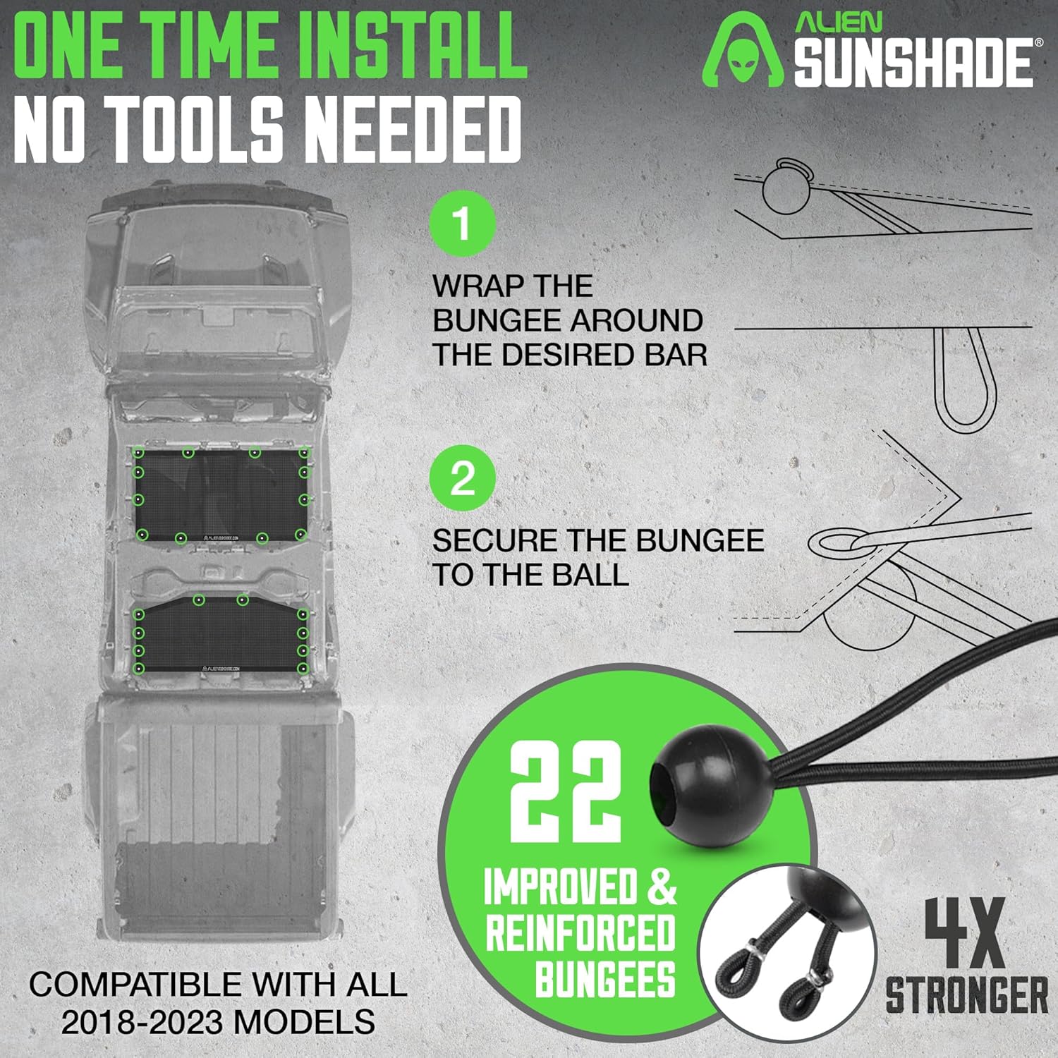 Thumbnail 2 de Alien Sunshade Jeep Gladiator Sun Shade 2018–2023 🚙