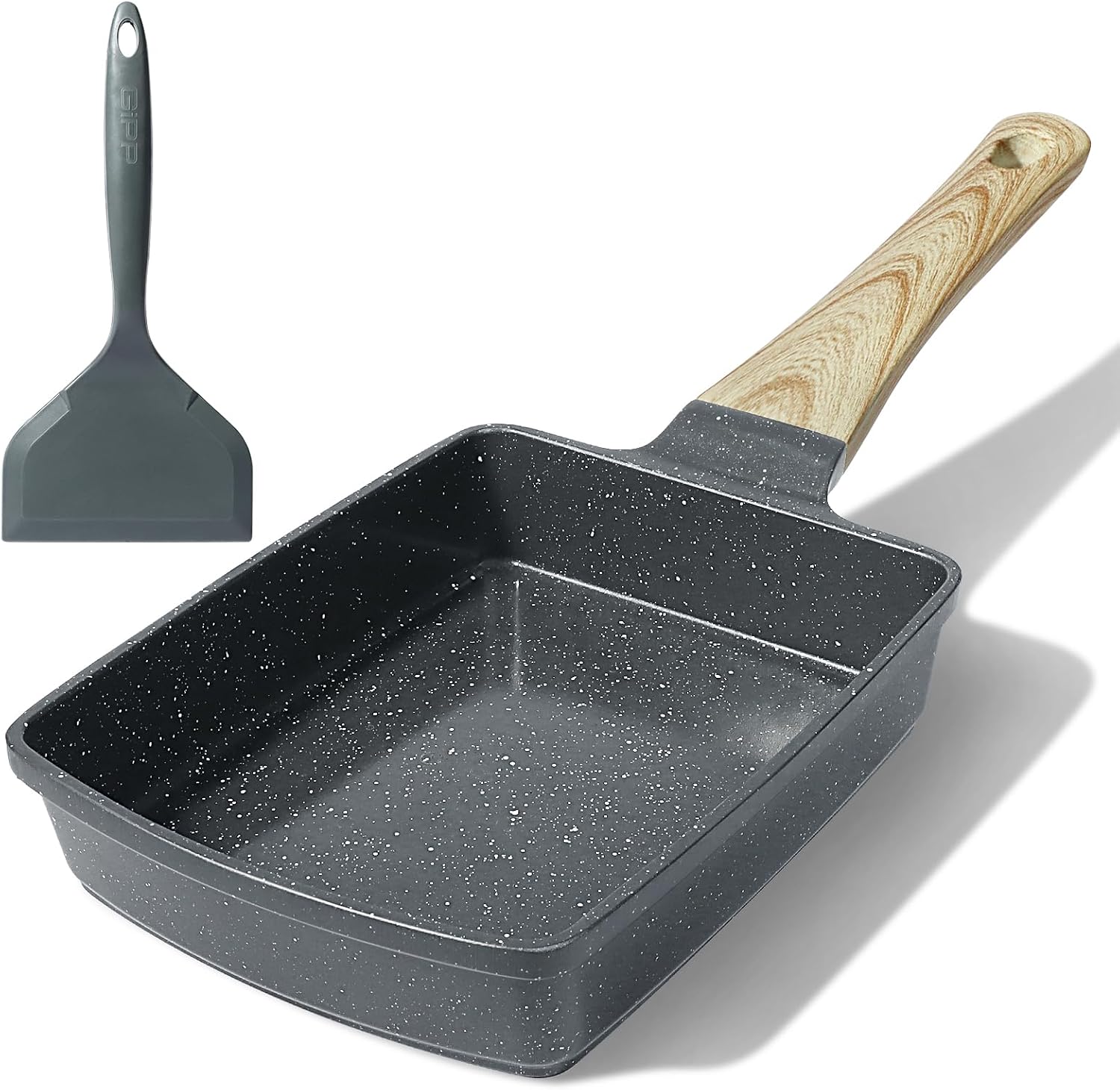 Detalle de GiPP G1-U-Ski-34-BE – patelnia do tamagoyaki 18 × 13 cm, czarna