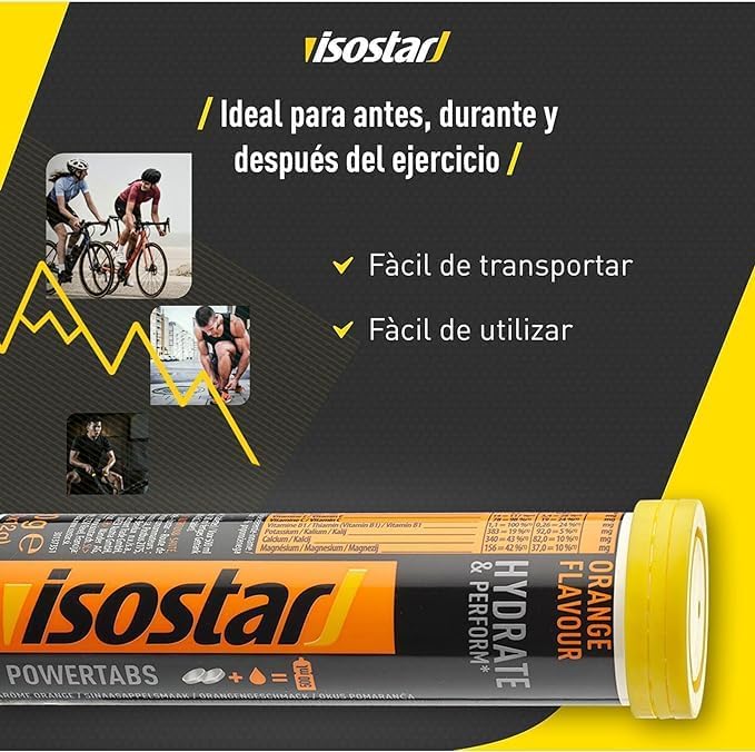 Thumbnail 2 de Isostar Hydrate & Perform Powertabs - Energía y Electrolitos 🍊