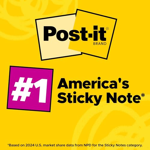 Detalle de Post-it Super Sticky Notes 3 x 3 in, Supernova Neons (24 Pads)