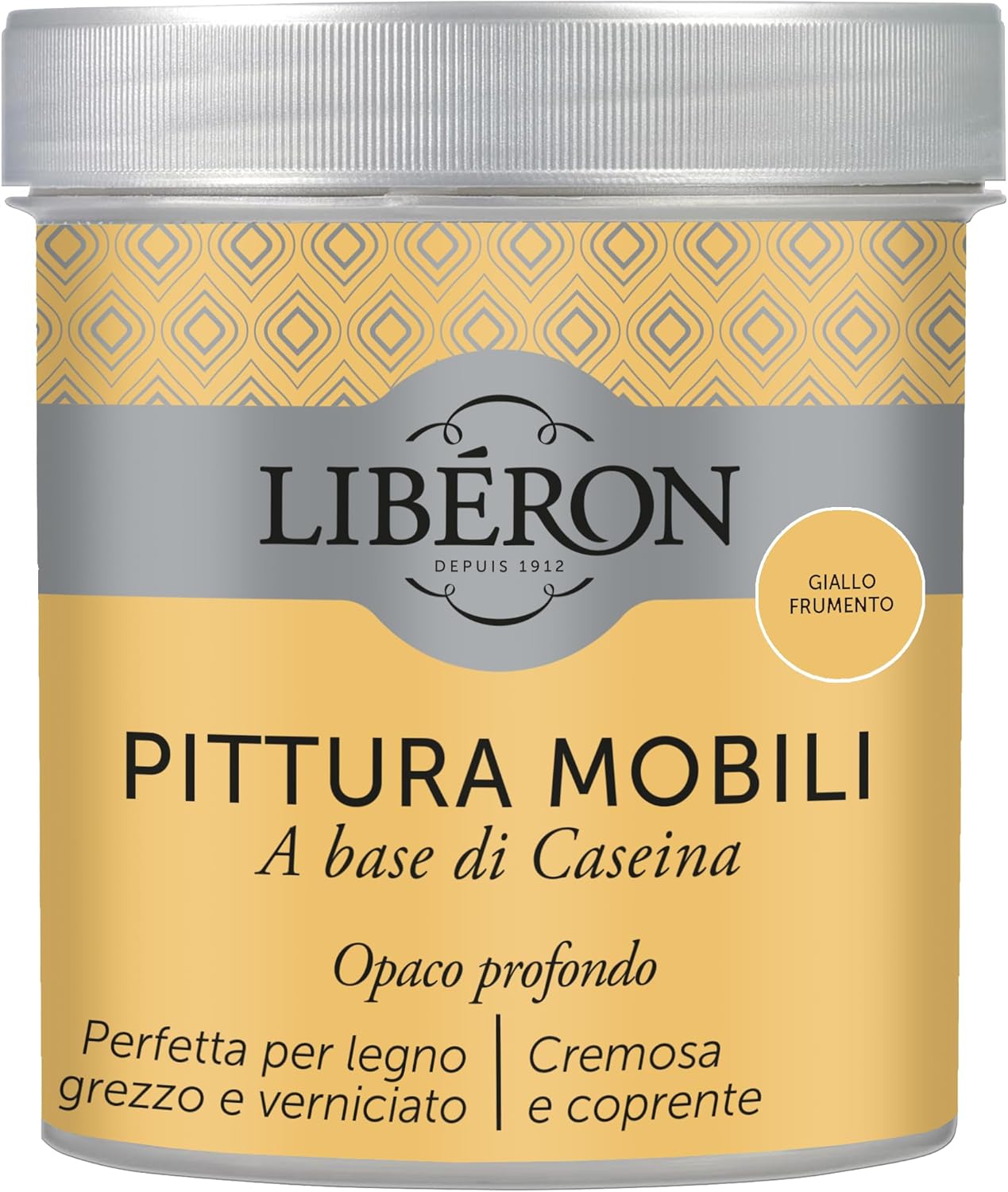 Detalle de Libéron Pittura Mobili a base di Caseina Giallo Frumento 0.5 L