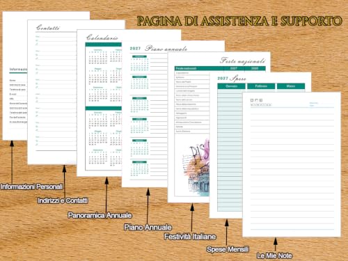 Thumbnail 6 de HwxBen Agenda 2027 settimanale verticale A5, carta 100 g/m² e copertina rigida