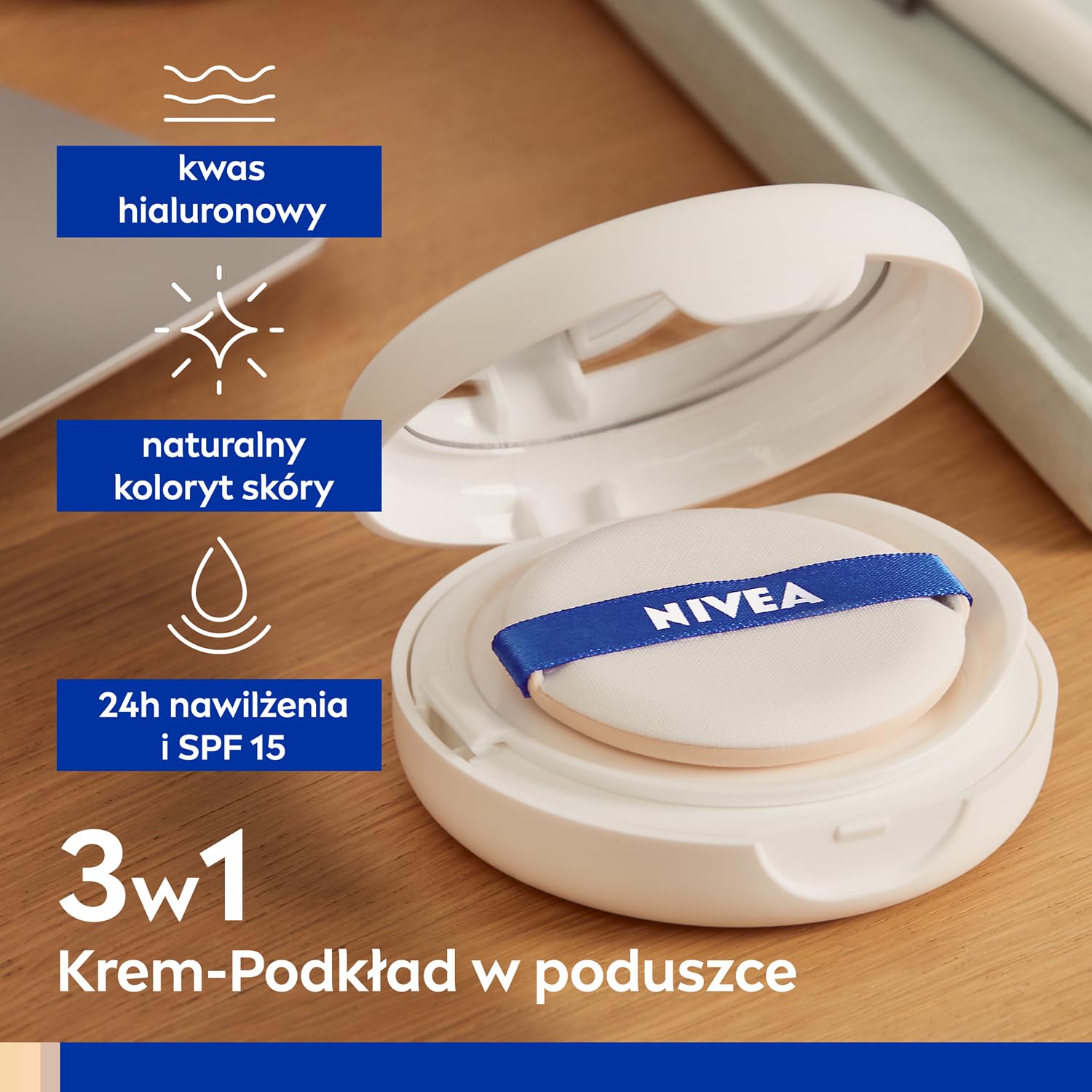 Thumbnail 4 de NIVEA Cellular Expert Finish 3in1 Pflege Cushion LSF 15 Make-up Cushion (helle Hauttöne) – Packung mit 2