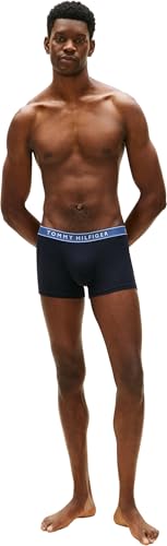 Detalle de Tommy Hilfiger Calzoncillos bóxer Pack de 3 para hombre – Trunks de algodón elástico en XL