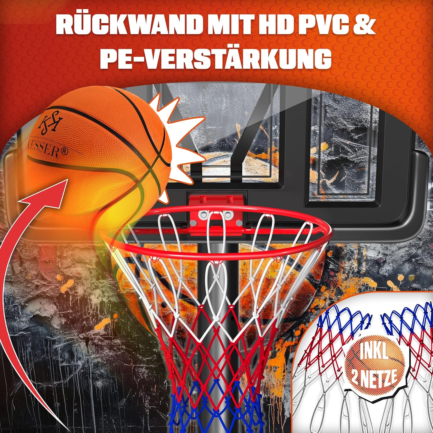 Thumbnail 4 de KESSER Basketballkorb verstellbar 230–305 cm