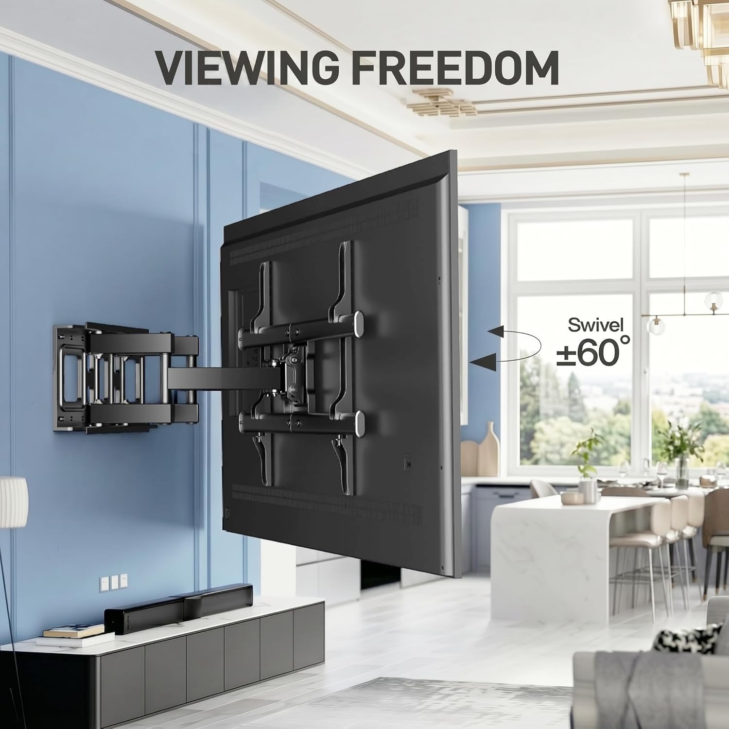 Detalle de PERLESMITH TV Wandhalterung für 37–85″ Fernseher