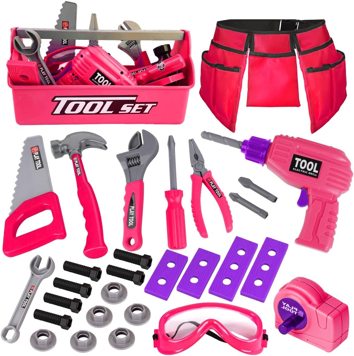 LOYO Kids Tool Set 30-piece pretend play tools