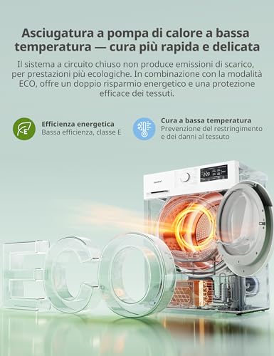 Detalle de COMFEE' Asciugatrice Pompa di Calore 8 kg EcoDry: asciugatura efficiente e delicata