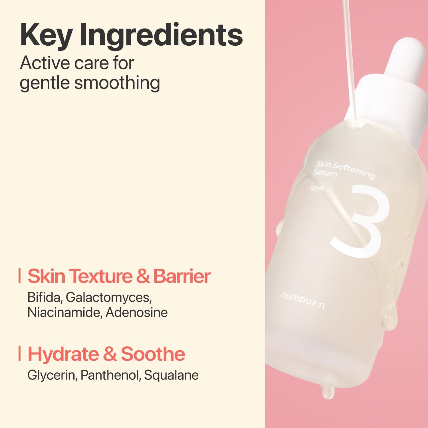 Detalle de Numbuzin No.3 Serum – Siero lenitivo per pori e texture, 50 ml