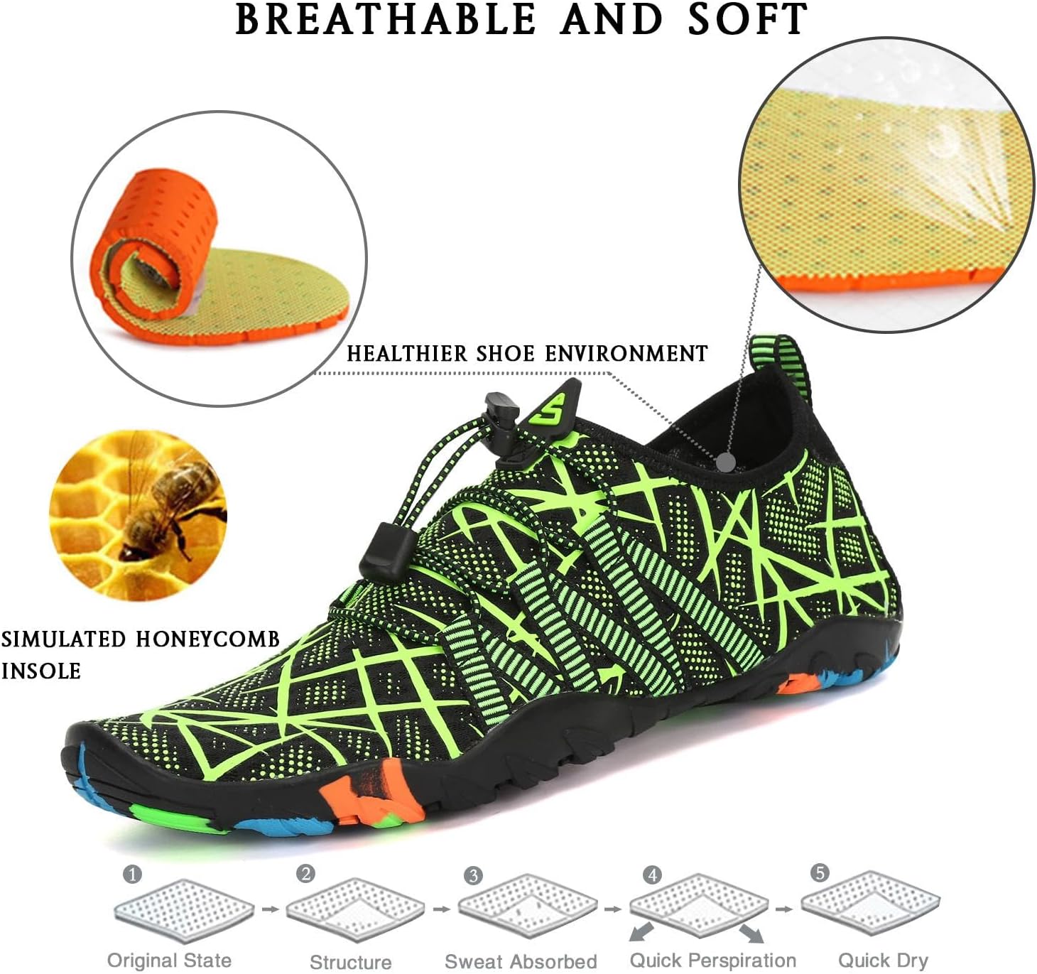 Thumbnail 3 de SAGUARO Scarpe da Scoglio Uomo e Scarpette Mare Antiscivolo — Dry Fast, 35–48 EU