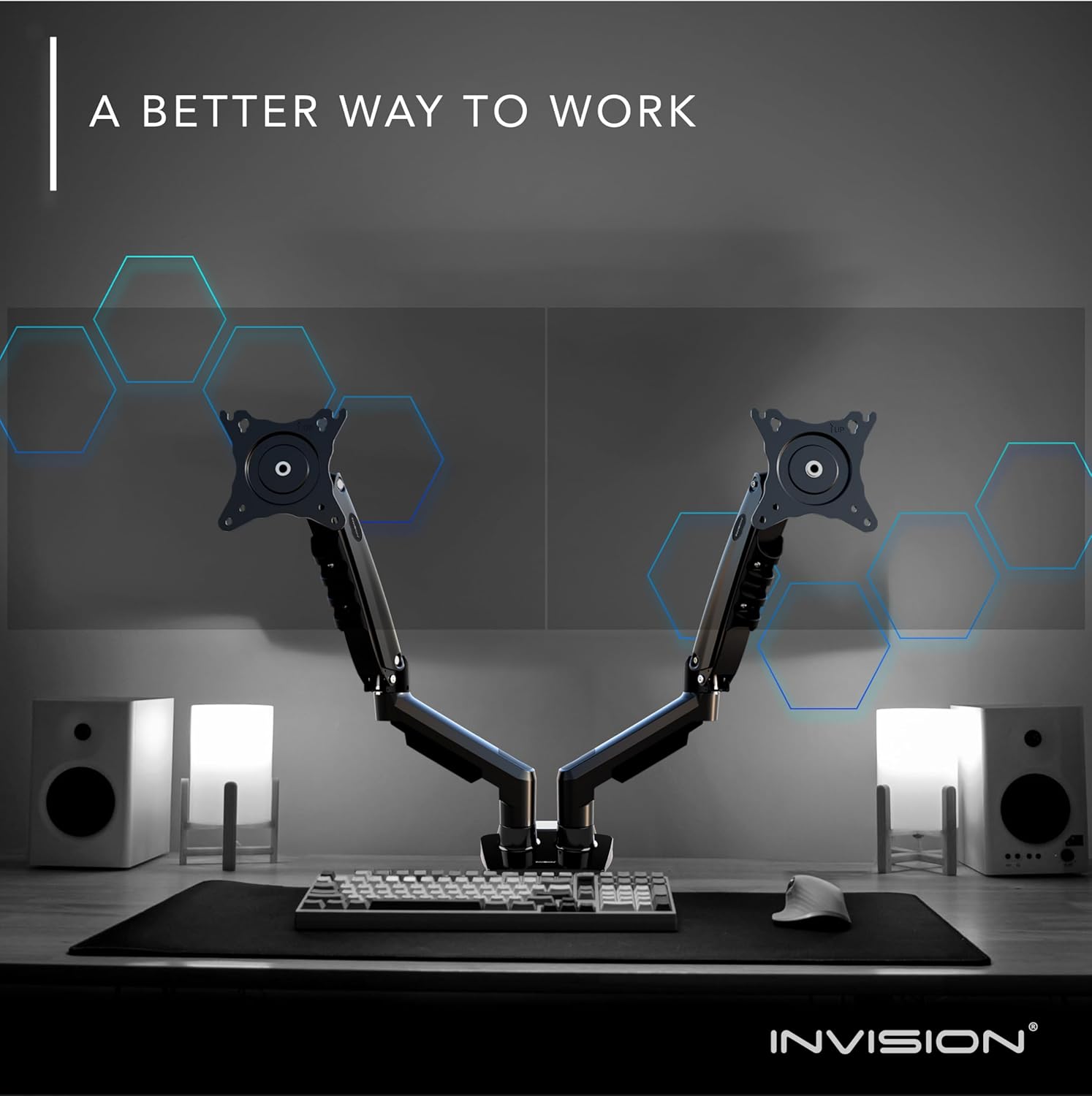 Detalle 2 de Invision MX400 Dual Monitor Arm 19–32 inch, 2–9kg 🖥