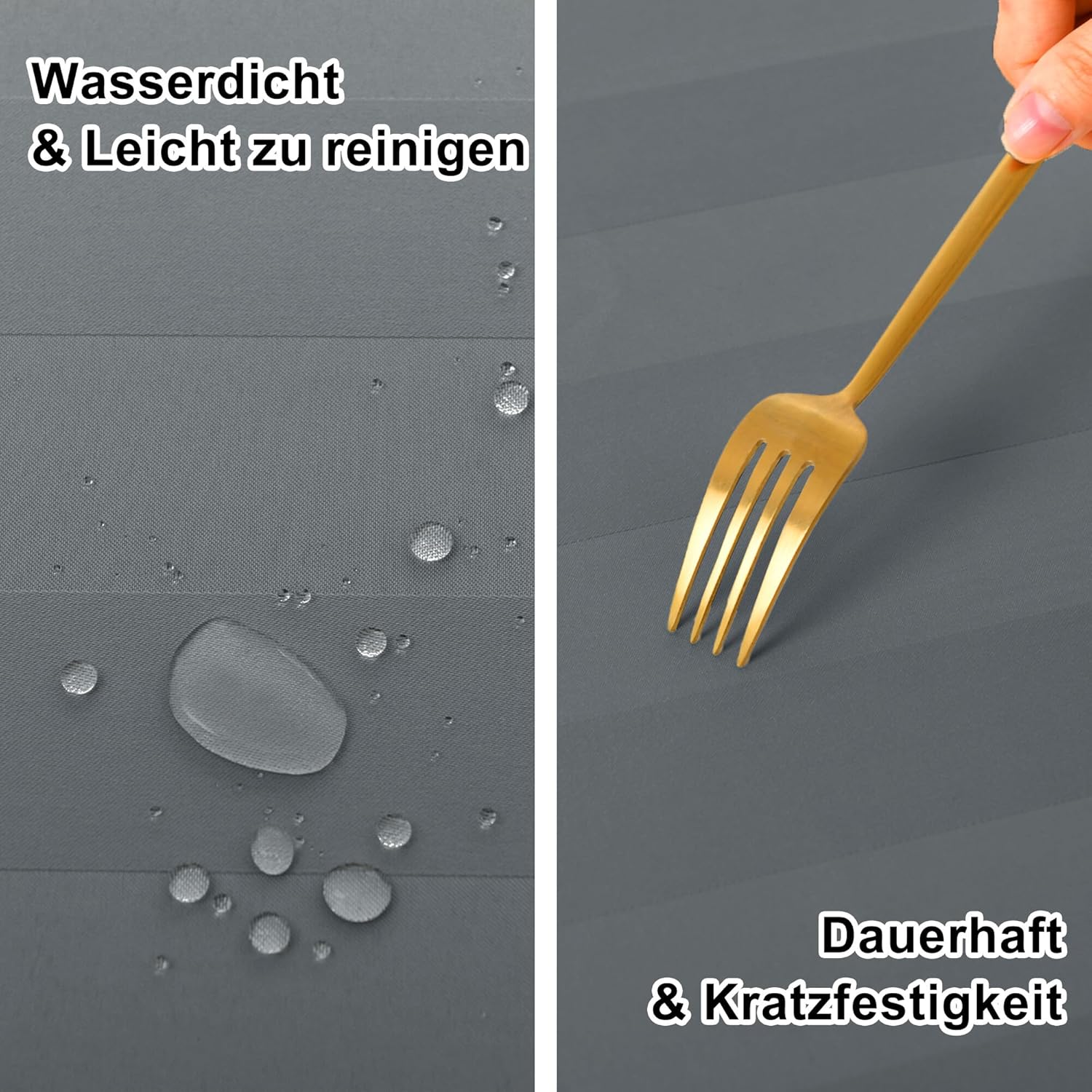 Thumbnail 3 de XWZO Tischdecke Gestreift 130 x 220 cm – Abwaschbar, Wasserabweisend, Eckig