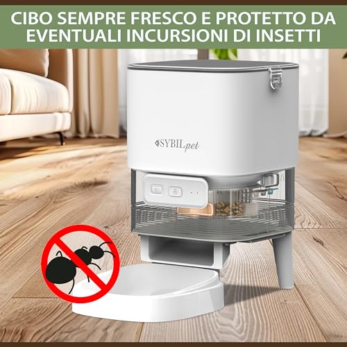 Thumbnail 4 de SYBILPET Distributore Automatico Cibo per Gatti e Cani di Taglia Piccola – 4L, App e Messaggio Vocale