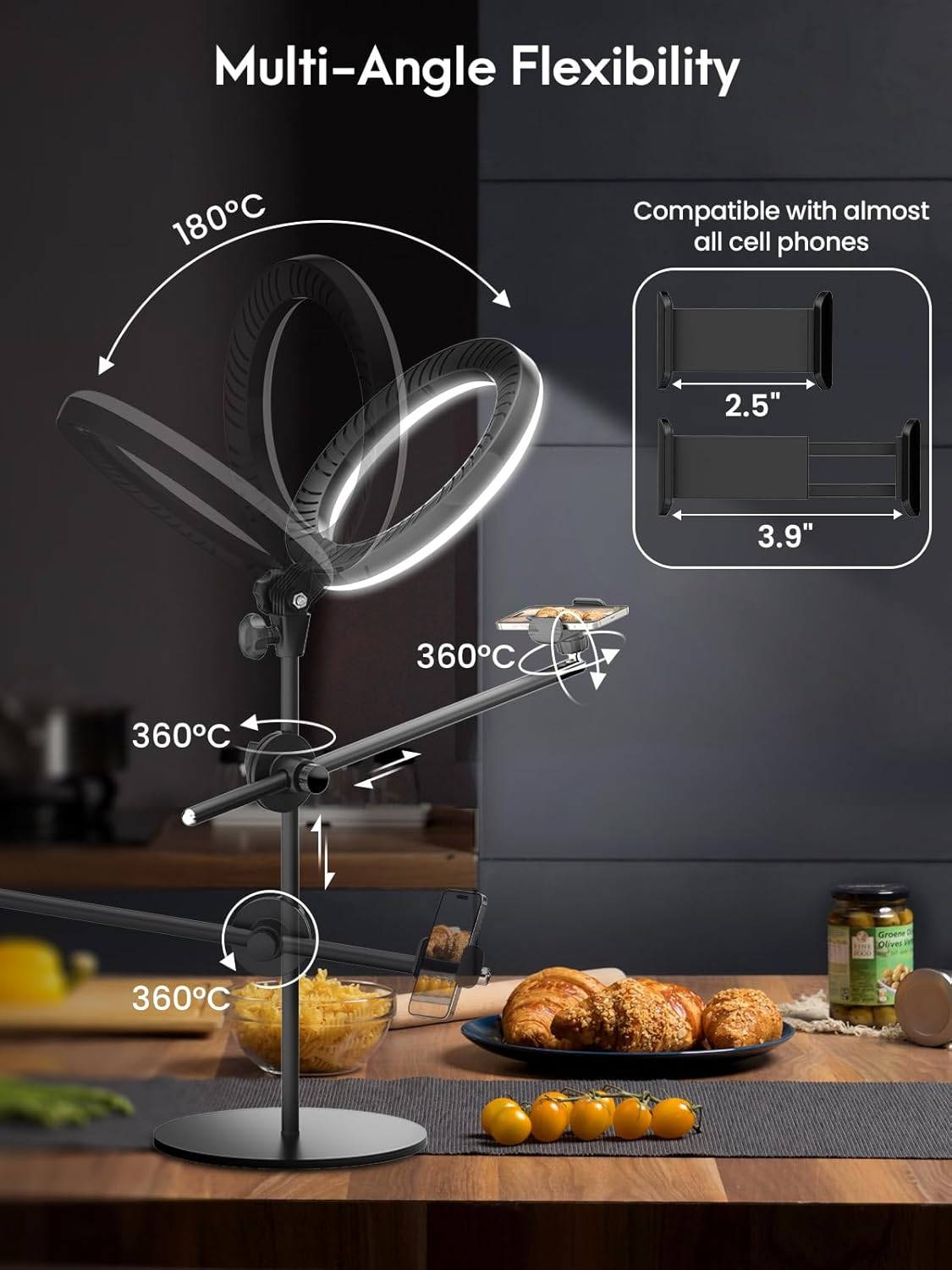 Detalle de Selfie Ring Light 10.5" with Stand and Phone Mount