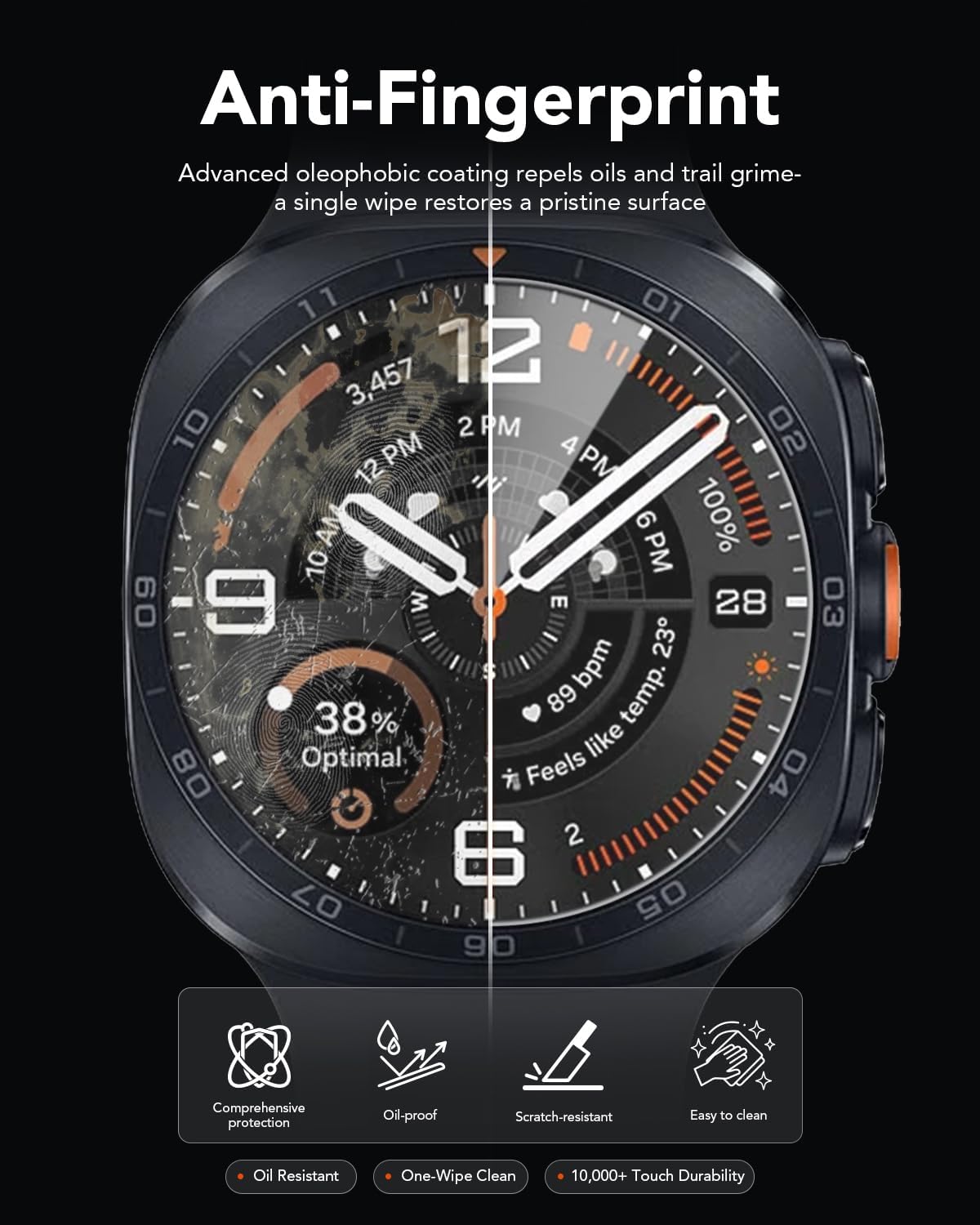 Thumbnail 5 de SPGUARD Galaxy Watch Ultra 2 47mm Tempered Glass Screen Protectors, 4-Pack