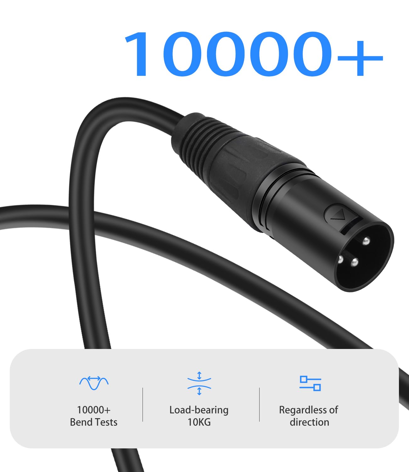 Thumbnail 6 de SZLliyxs XLR Pass-Through Cable, 2-Pack, 2 ft, Male D-Type to Male XLR