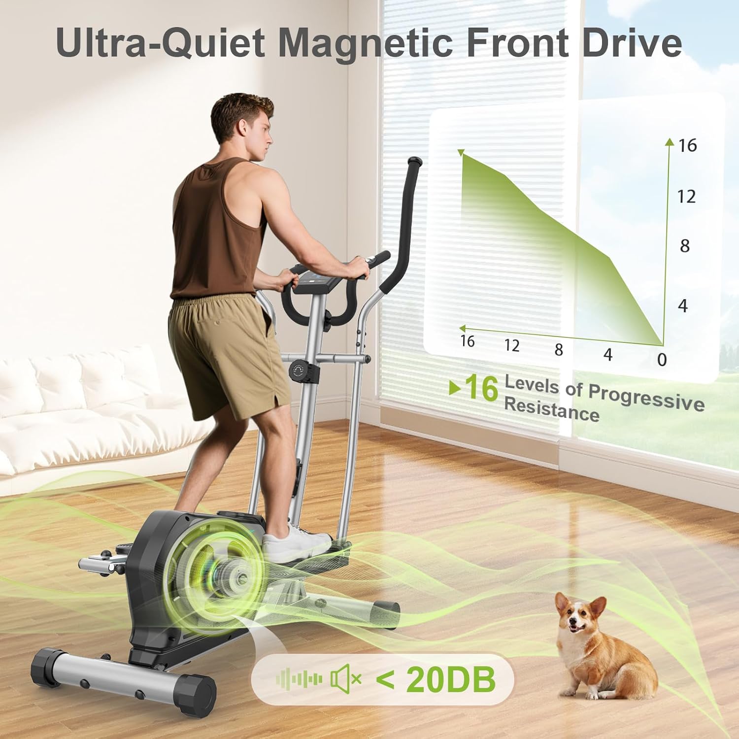 Detalle 2 de Neezee Ellittica 130 kg 16 livelli di resistenza 📉