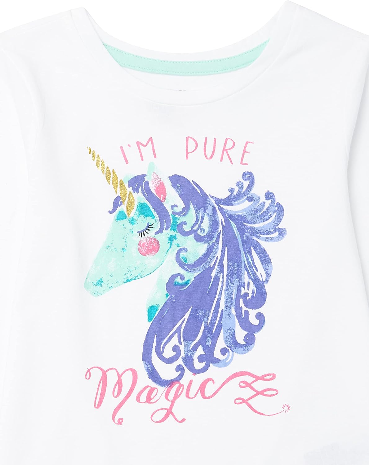 Detalle de Amazon Essentials Girls and Toddlers' Long-Sleeved T-Shirt Tops (Previously Spotted Zebra) Multipacks