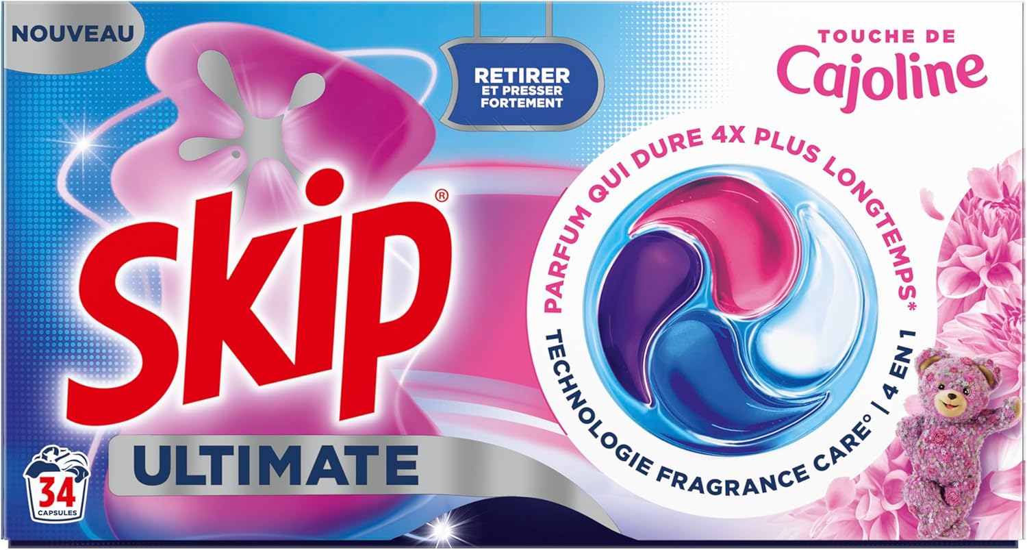 Thumbnail 1 de Skip - Capsules Lessive Ultimate 4en1 Touche de Cajoline : parfum long lasting pour linge propre et doux