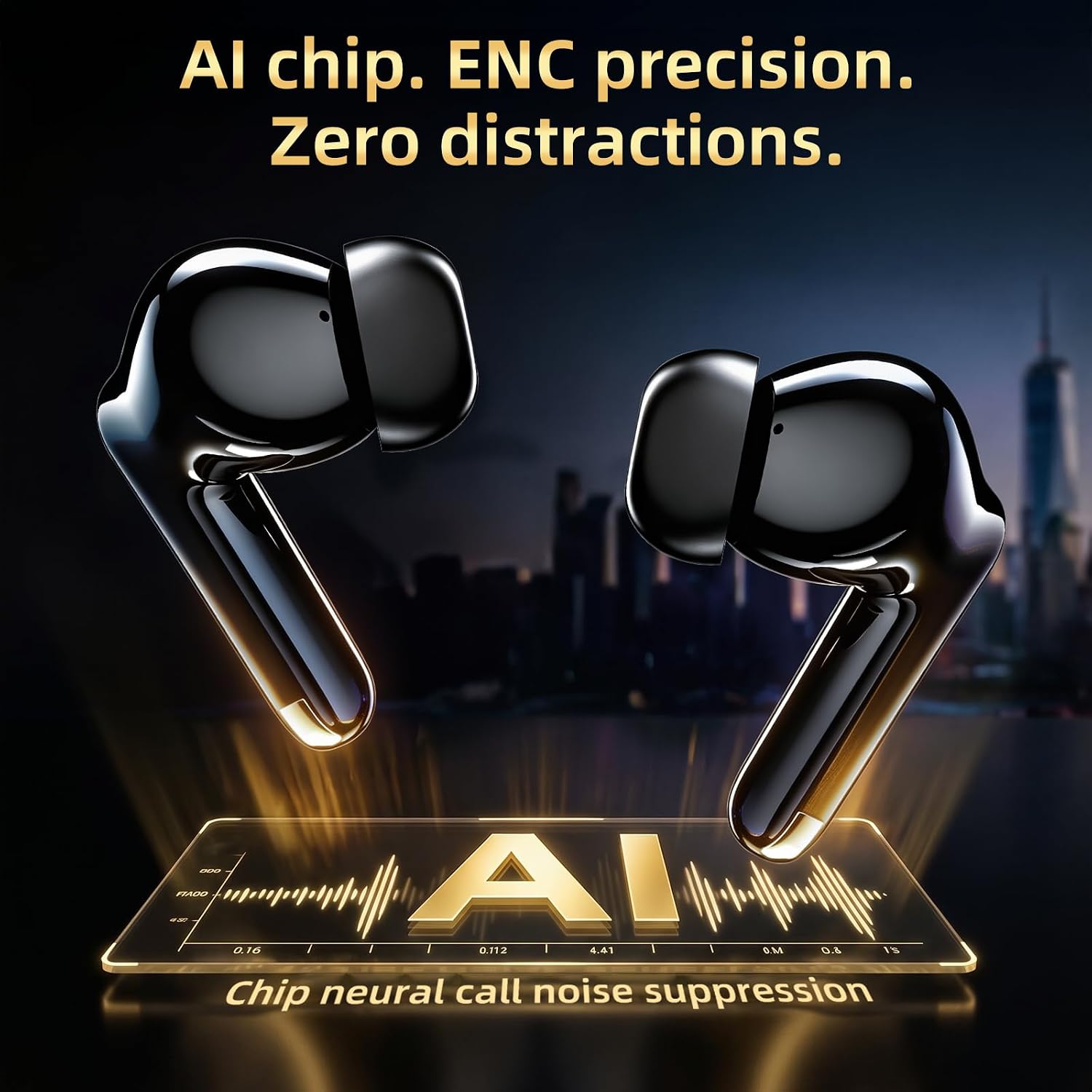 Thumbnail 3 de 14.2mm HiFi Wireless Earbuds with ENC AI Chip, Bluetooth 6.0, IPX7, 100h Playtime