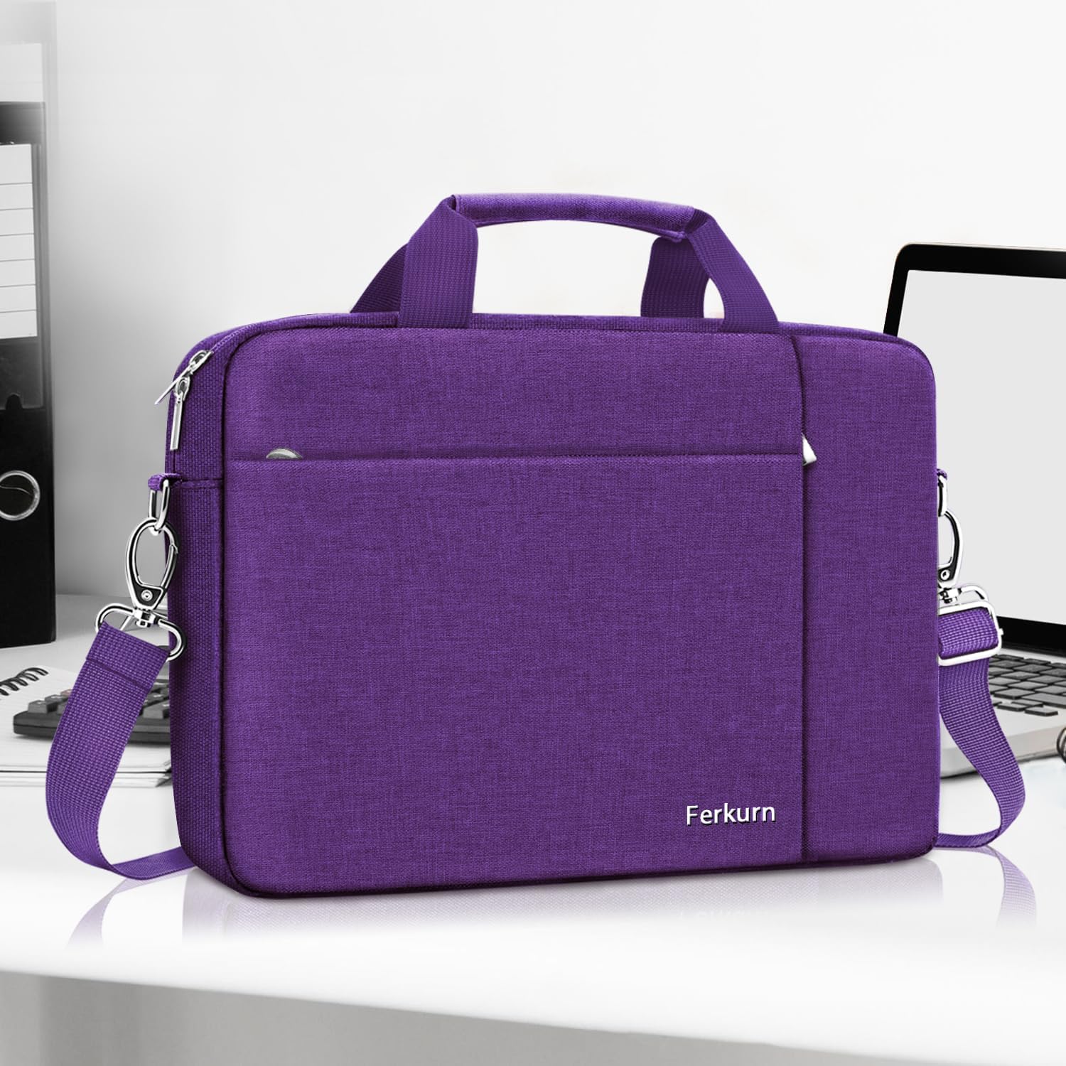 Thumbnail 1 de Ferkurn laptop bag case with detachable shoulder strap for 15.6–16 inch laptops