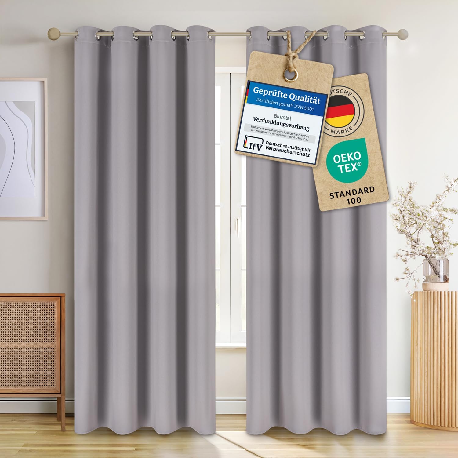 Imagen de Blumtal Verdunklungsvorhänge 2er Set en OfertitasTOP