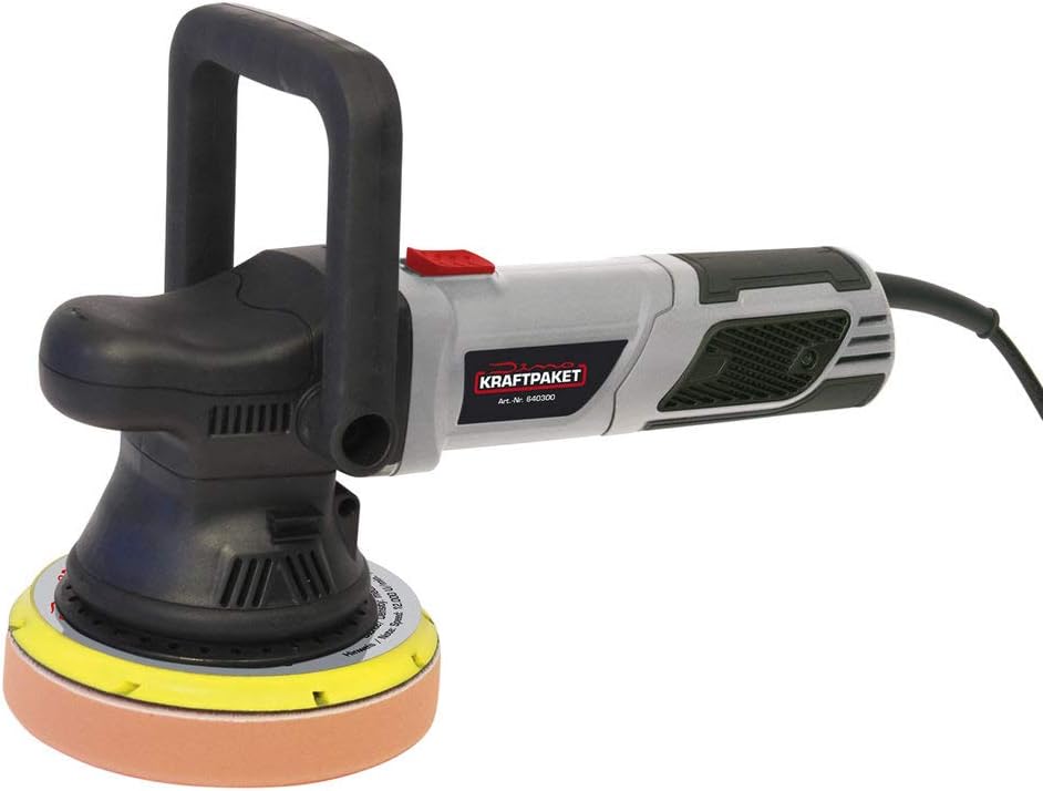 Thumbnail 3 de Dino KRAFTPAKET 640301 Exzenter-Poliermaschine 15 mm Hub, 900 W, XXL-Set mit 125/150 mm Stützteller und Polierpads