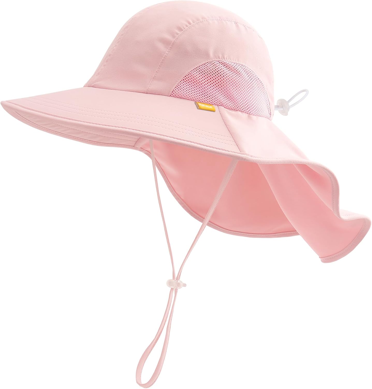 Detalle de FURTALK Kleinkind Sonnenhut mit Nackenklappe UPF 50+ – UV-Schutz, aus Nylon, 2–12 Jahre