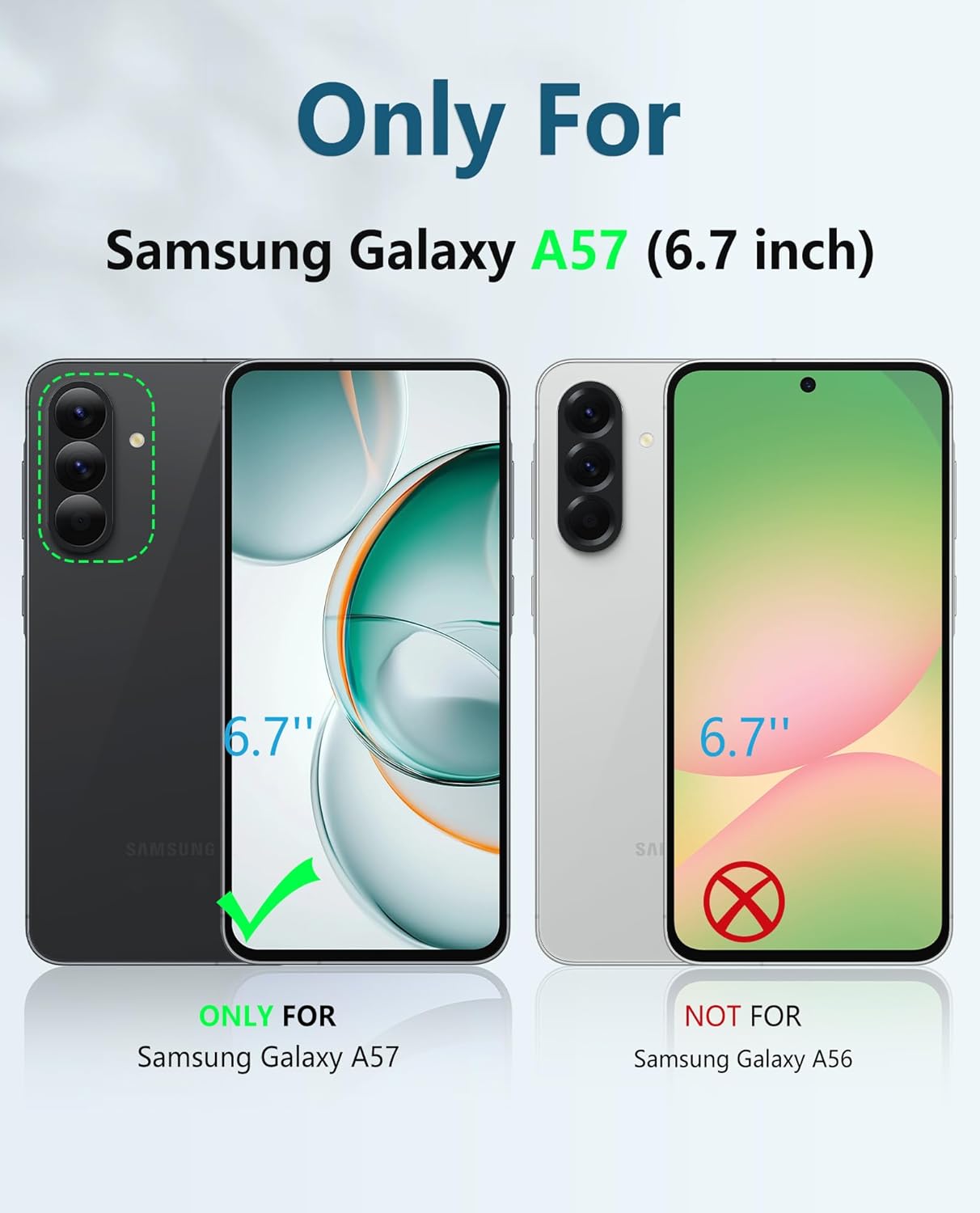 Thumbnail 1 de FNTCASE Military Grade Rugged Case for Samsung Galaxy A57 with Built-in Screen Protector & Kickstand (Blue)