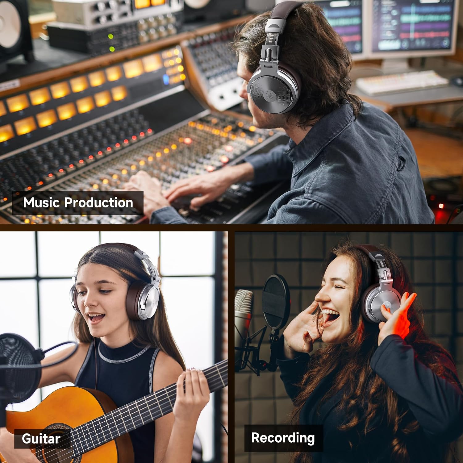 Detalle 1 de OneOdio Pro Wired Over-Ear Headphones, 50 mm Drivers, Foldable Design